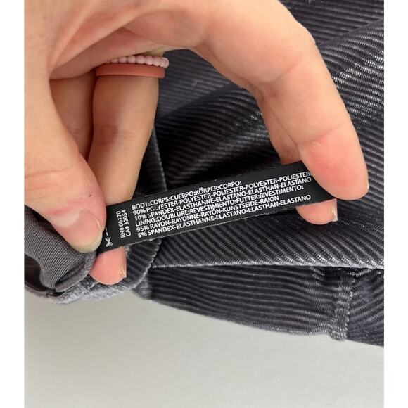 UO Out From Under Shayla Velvet Plunging Bodysuit Size Medium Gray Grey Women’s - Picture 8 of 9